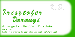 krisztofer daranyi business card